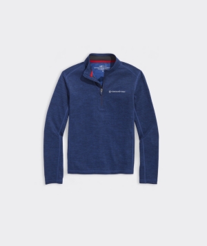 Pullovers Vineyard Vines Sankaty Quarter-Zip Niños Azules | GRM-680315