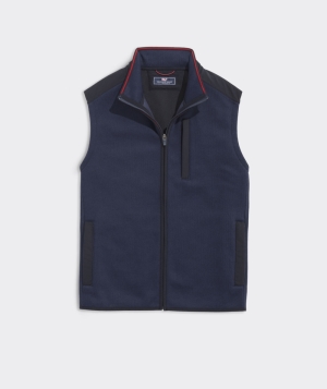 Suéteres Vineyard Vines Mountain Sueter Fleece Vest Hombre Azul Marino | CTF-127430