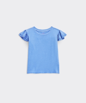 Tees Vineyard Vines Flutter Sleeve Surftee™ Niños Turquesa | FSY-546971