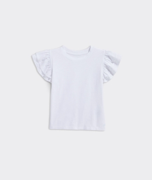 Tees Vineyard Vines Flutter Sleeve Surftee™ Niños Blancos | NWP-468021