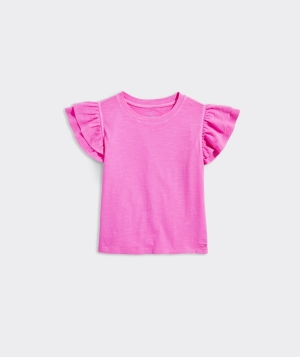 Tees Vineyard Vines Flutter Sleeve Surftee™ Niños Neon Confetti | ZKQ-194235