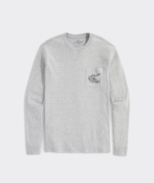 Tees Vineyard Vines Golf Bite Long-Sleeve Tee Hombre Grises | YAT-451830