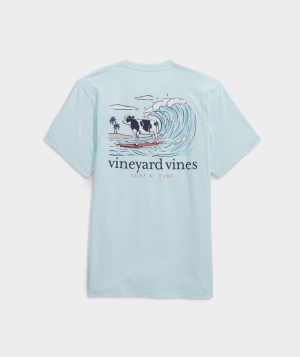 Tees Vineyard Vines Surf N Turf Corta-Sleeve Tee Hombre Azules | XIM-360578