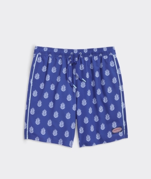 Trajes De Baño Vineyard Vines 7 Inch Printed Chappy Trunks Hombre Azules | COI-237604