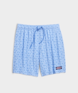 Trajes De Baño Vineyard Vines 7 Inch Printed Chappy Trunks Hombre Turquesa | GYP-581246