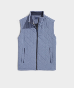 Vests Vineyard Vines Stretch Dorset Acolchado Vest Hombre Blancos | SDK-479325